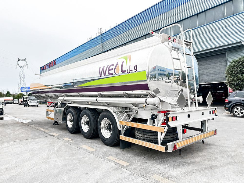 Trailer Semi Tangki Minyak Cermin Aluminium